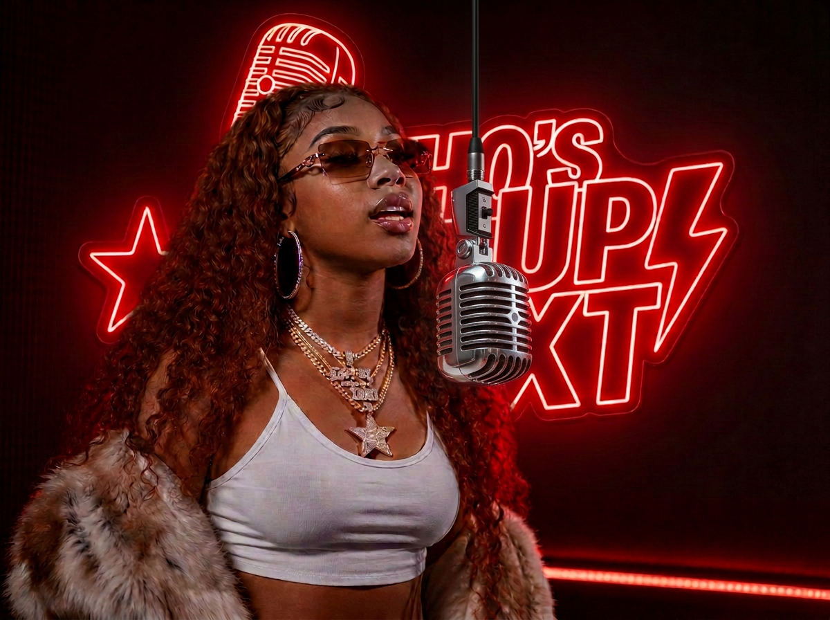 Kali V performing in the Who's Up Next booth